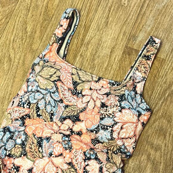 A Pea in the Pod Maternity Floral One-Piece Square Neckline Swimsuit Size Small - Picture 3 of 13
